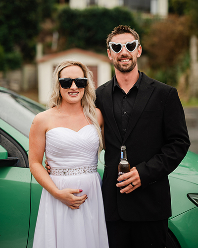 Karl & Talisha wedding at Stirling home backyard in Otago