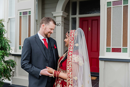 Daniel & Sapphire first look at home backyard in St. Kilda, Dunedin